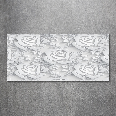 Tableau imprimé sur verre Roses design