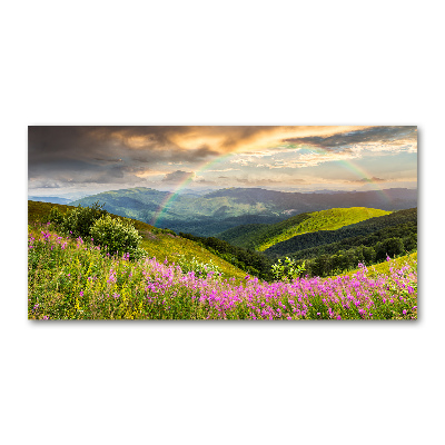 Tableau sur verre Paysage de montagne