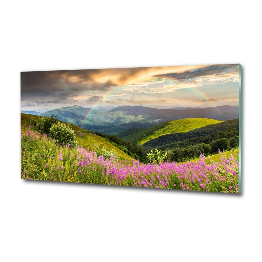 Tableau sur verre Paysage de montagne