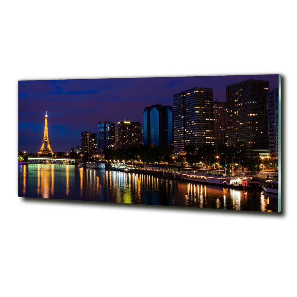 Tableau sur verre Paris la nuit