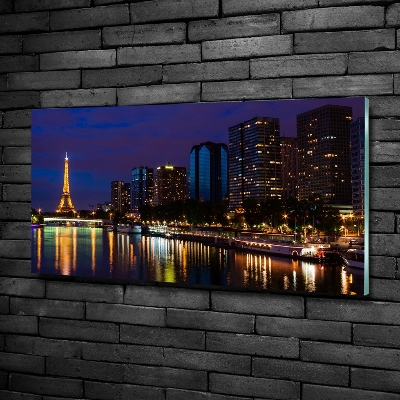 Tableau sur verre Paris la nuit