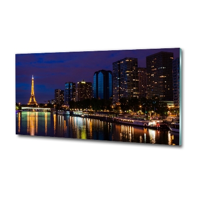 Tableau sur verre Paris la nuit