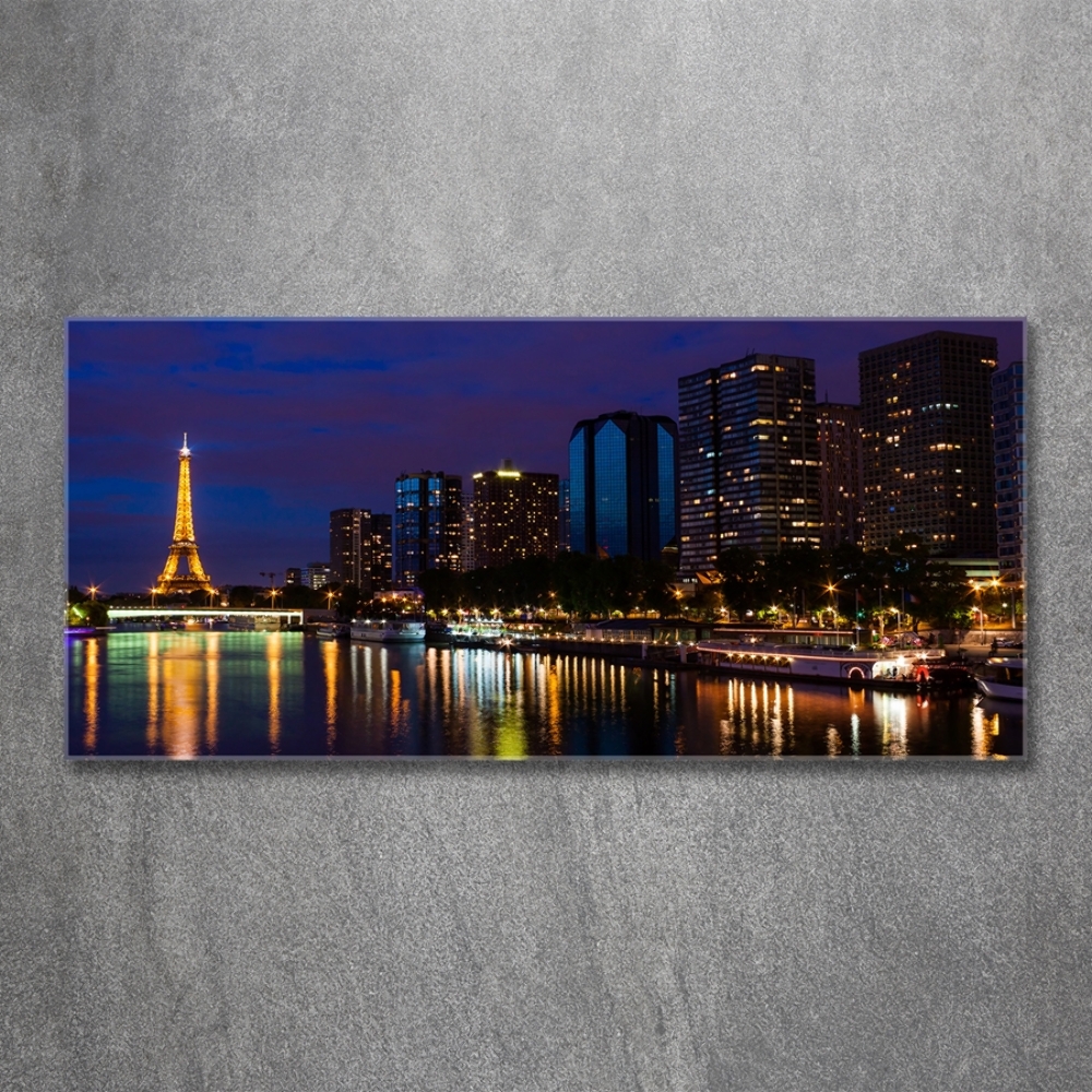 Tableau sur verre Paris la nuit