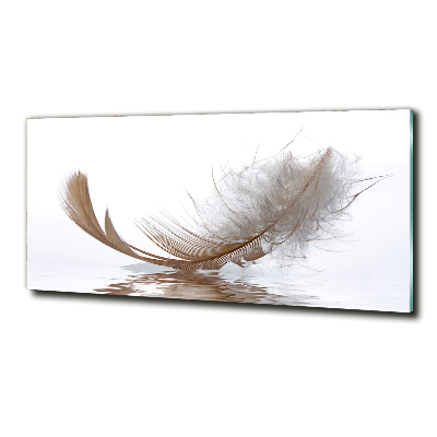 Tableau en verre Plume sur l'eau