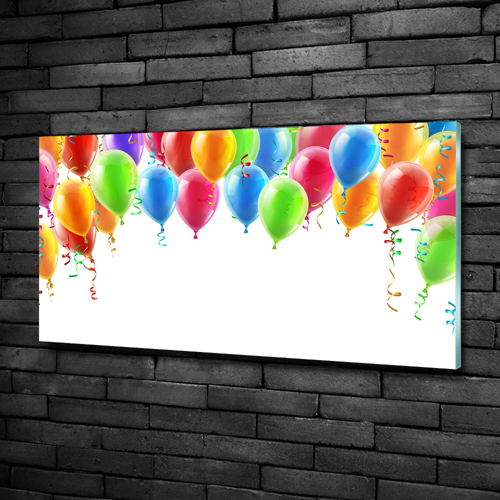 Tableau imprimé sur verre Ballons colorés