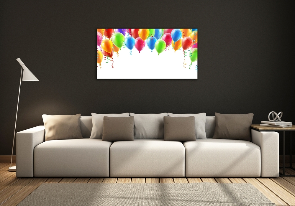 Tableau imprimé sur verre Ballons colorés