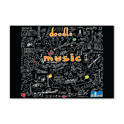 Tableau sur verre Symboles musicaux