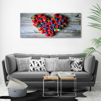 Tableau imprimé sur verre Coeur en fruits