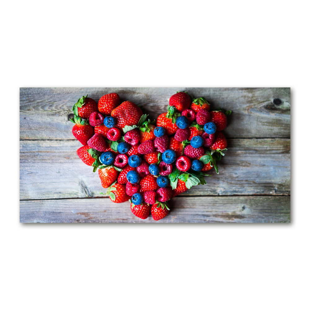 Tableau imprimé sur verre Coeur en fruits