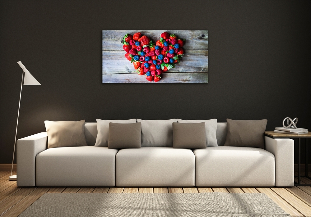 Tableau imprimé sur verre Coeur en fruits