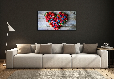 Tableau imprimé sur verre Coeur en fruits