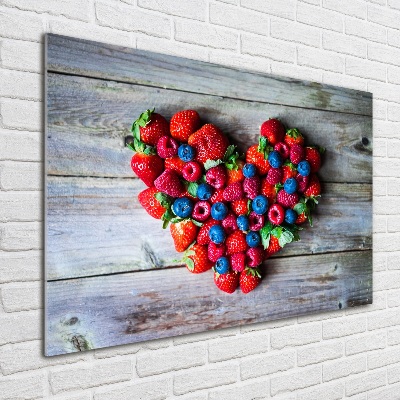 Tableau imprimé sur verre Coeur en fruits