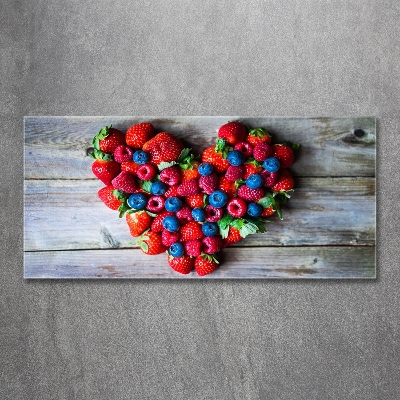 Tableau imprimé sur verre Coeur en fruits