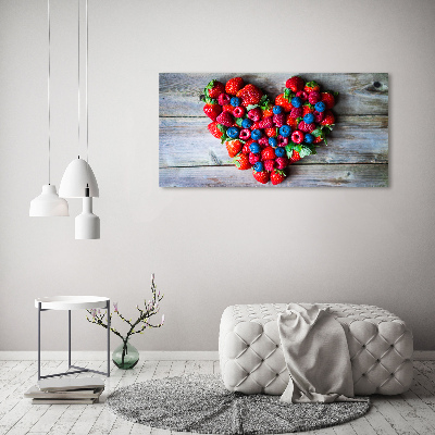 Tableau imprimé sur verre Coeur en fruits