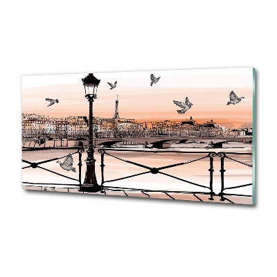 Tableau verre imprimé Crépuscule à Paris