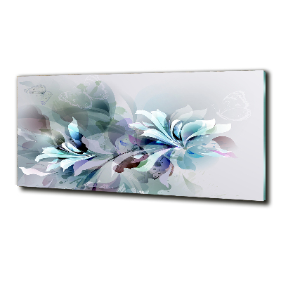 Tableau sur verre Abstraction de fleurs