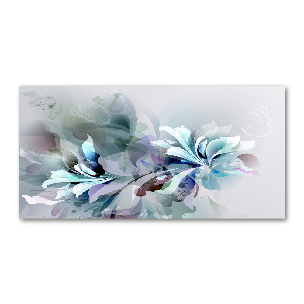 Tableau sur verre Abstraction de fleurs