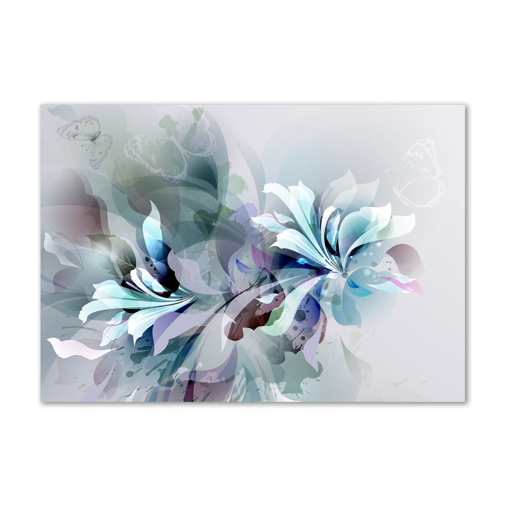 Tableau sur verre Abstraction de fleurs