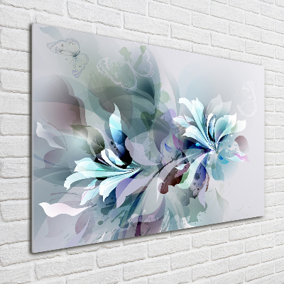 Tableau sur verre Abstraction de fleurs