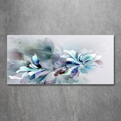 Tableau sur verre Abstraction de fleurs