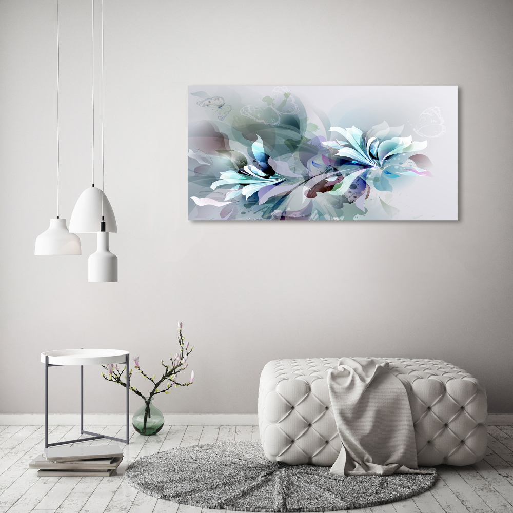 Tableau sur verre Abstraction de fleurs