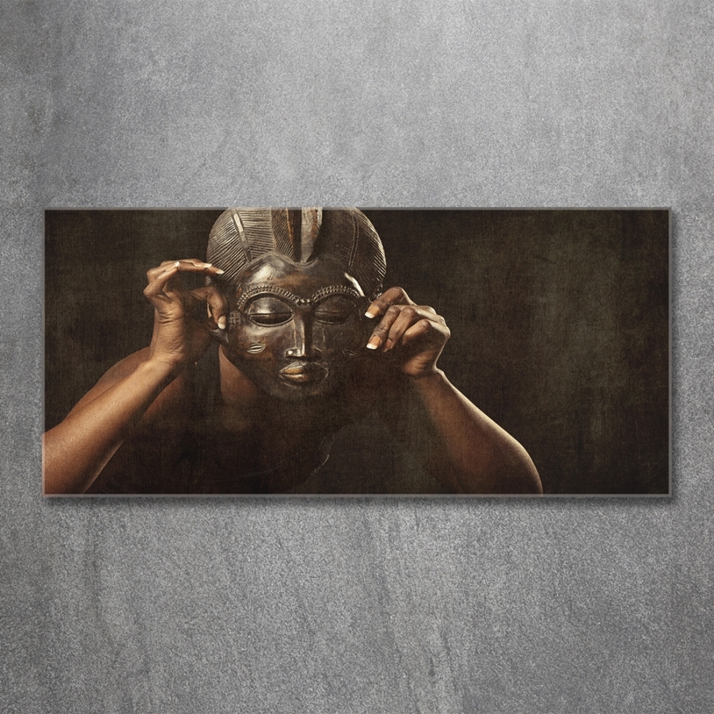 Tableau sur verre Masque africain