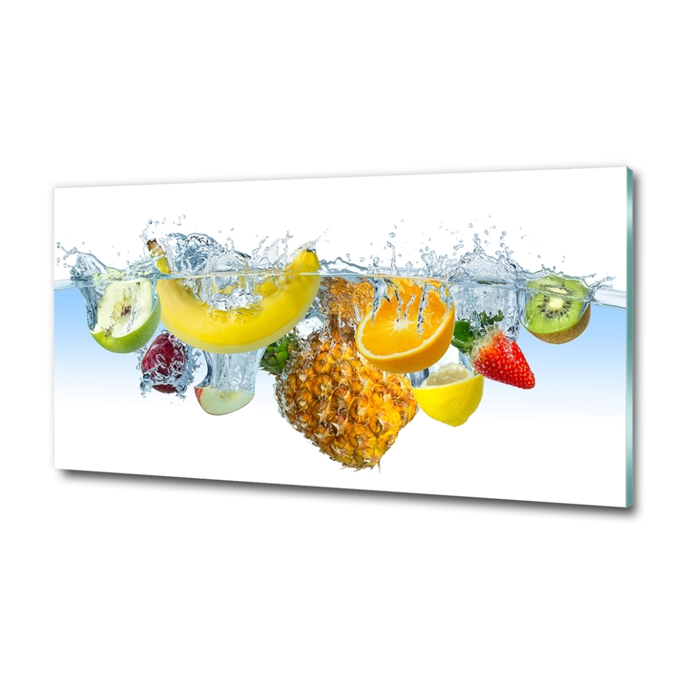 Tableau en verre Fruits sous l'eau