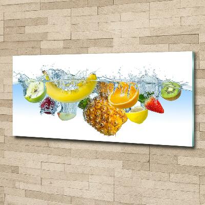 Tableau en verre Fruits sous l'eau