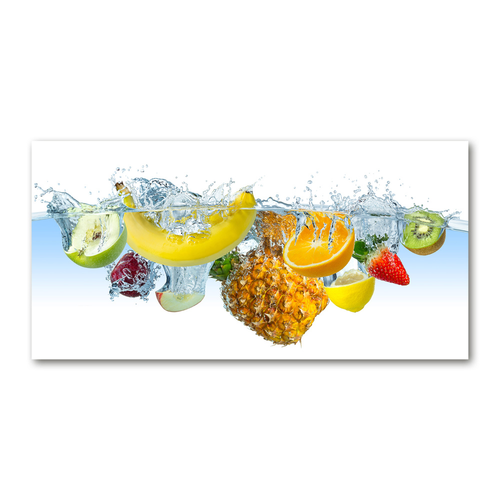 Tableau en verre Fruits sous l'eau