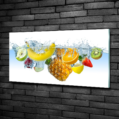 Tableau en verre Fruits sous l'eau