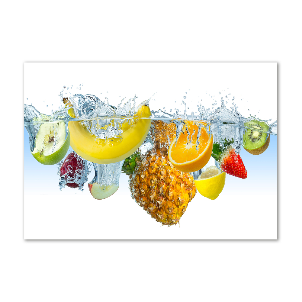 Tableau en verre Fruits sous l'eau