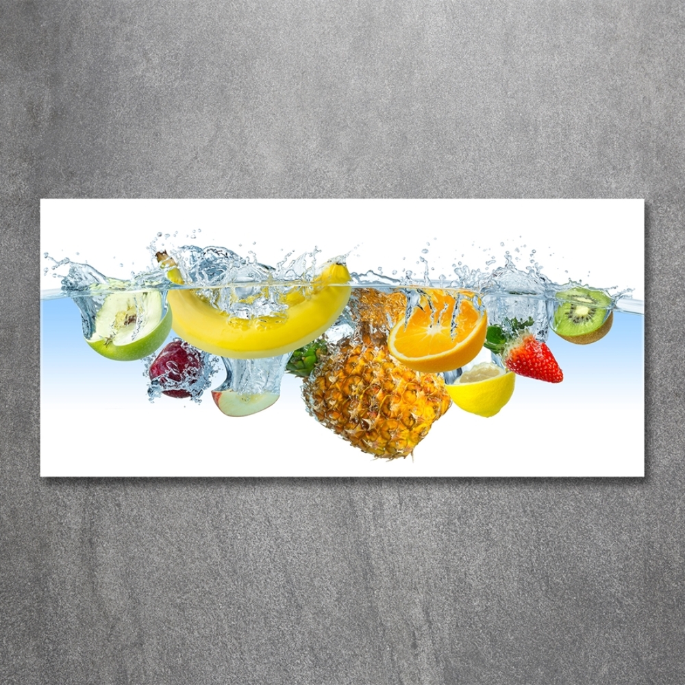 Tableau en verre Fruits sous l'eau