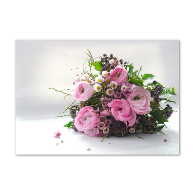 Tableau sur verre Bouquet de roses