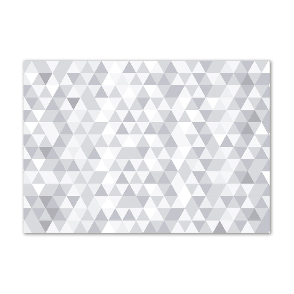 Tableau imprimé sur verre Triangles gris