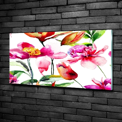 Tableau imprimé sur verre Fleurs sauvages