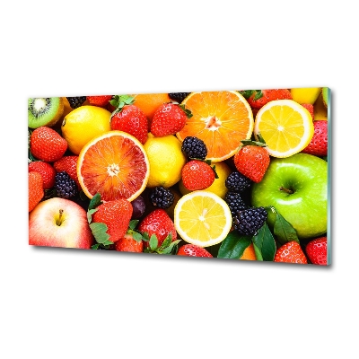 Tableau imprimé sur verre Fruits colorés