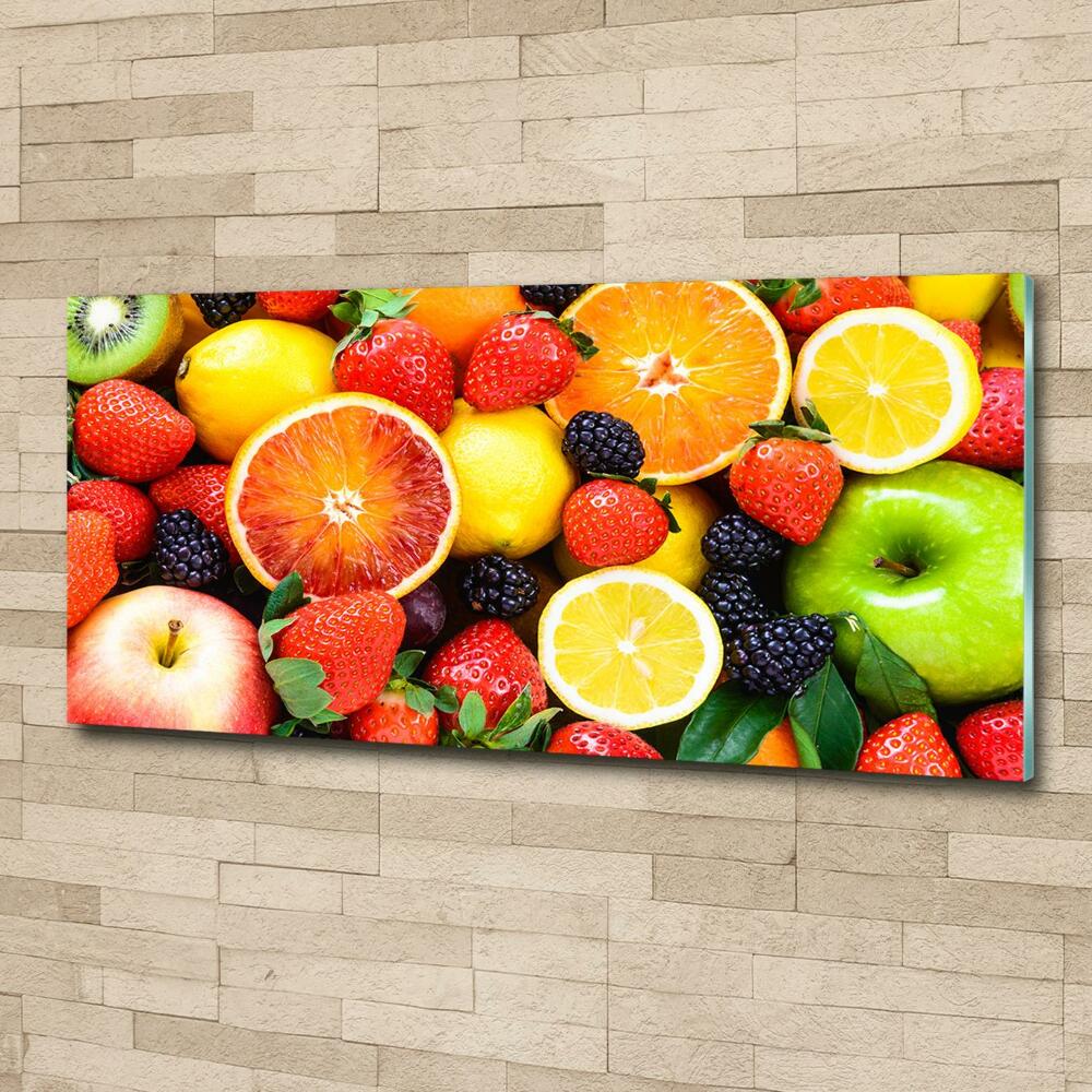 Tableau imprimé sur verre Fruits colorés