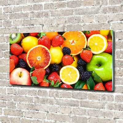 Tableau imprimé sur verre Fruits colorés