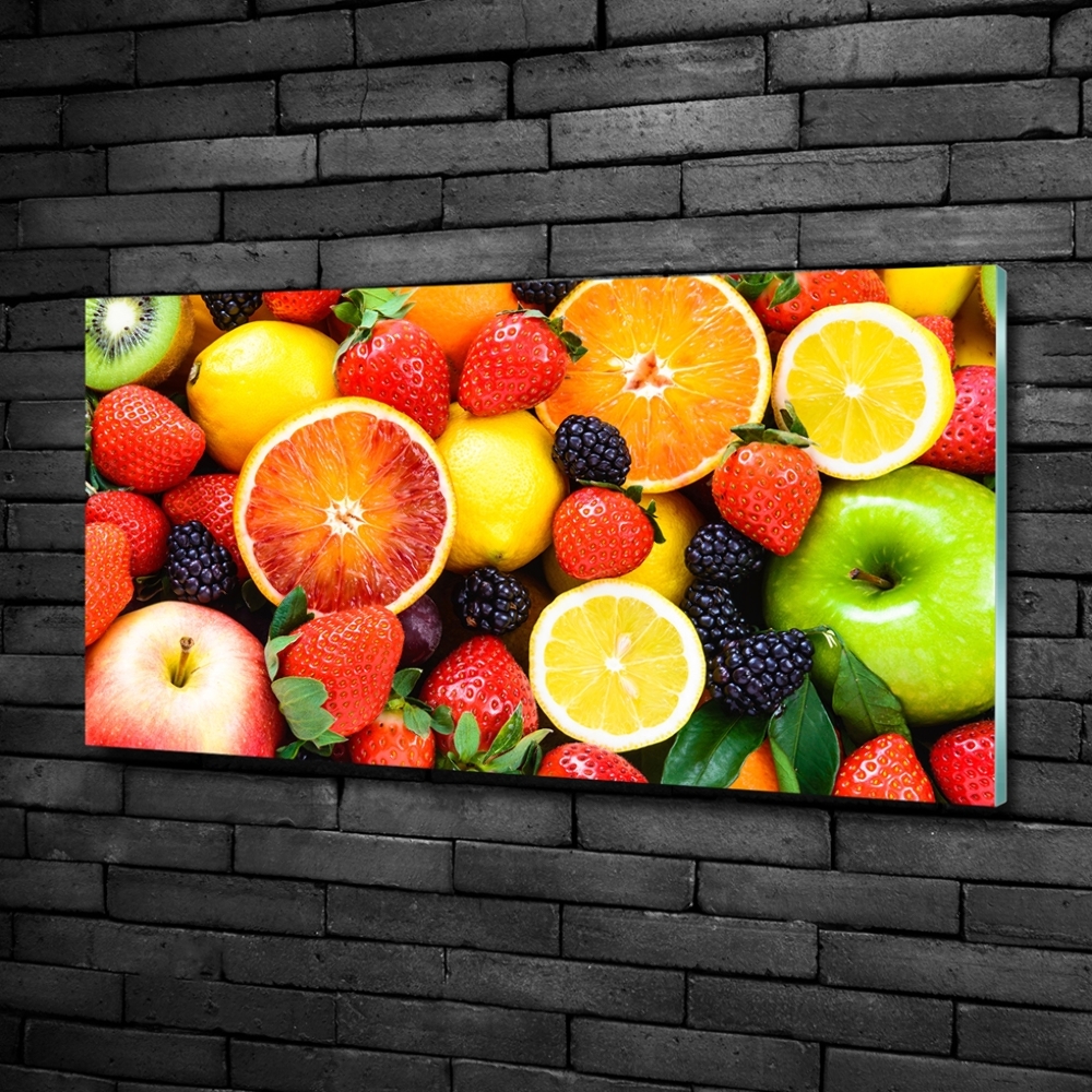 Tableau imprimé sur verre Fruits colorés