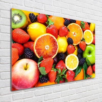 Tableau imprimé sur verre Fruits colorés