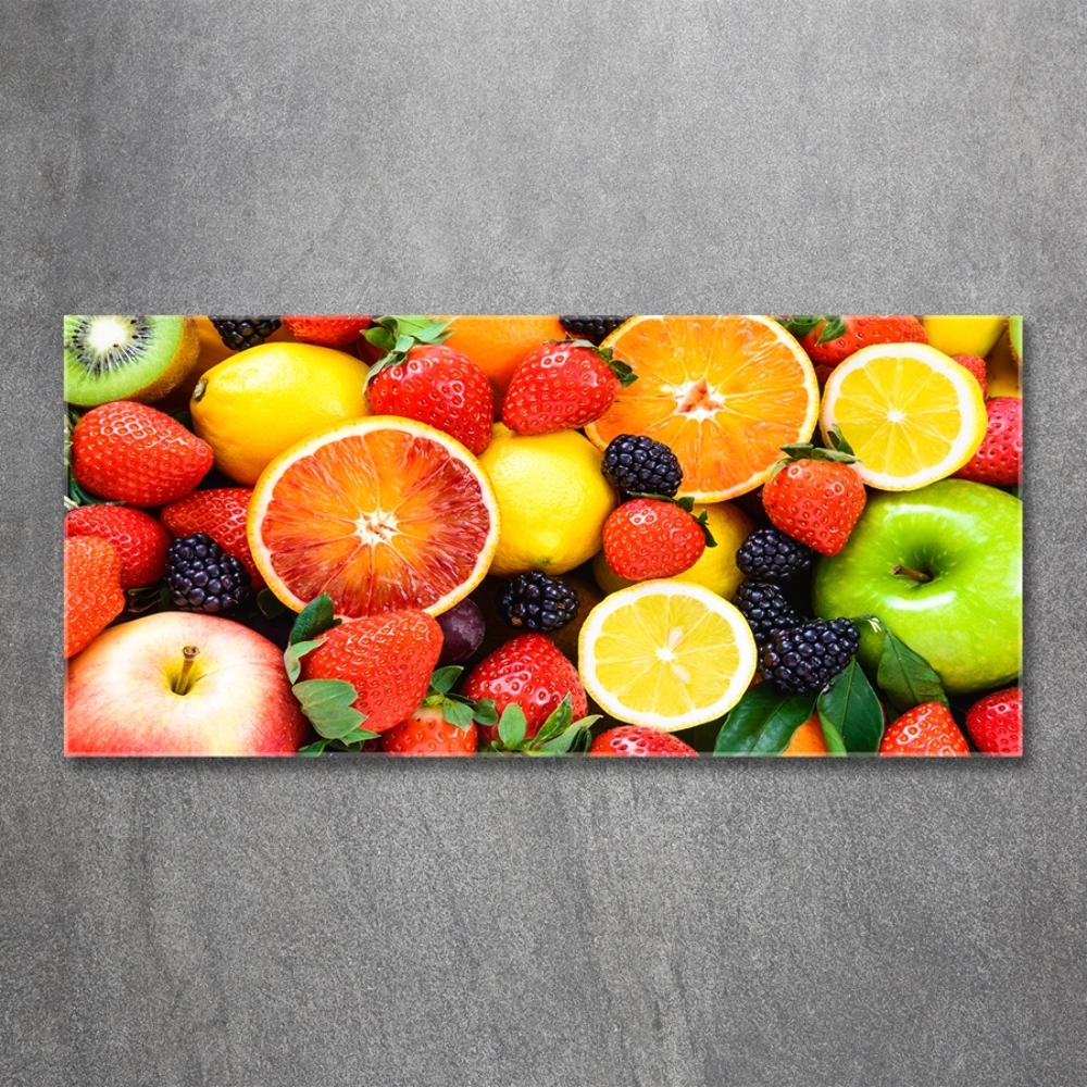 Tableau imprimé sur verre Fruits colorés