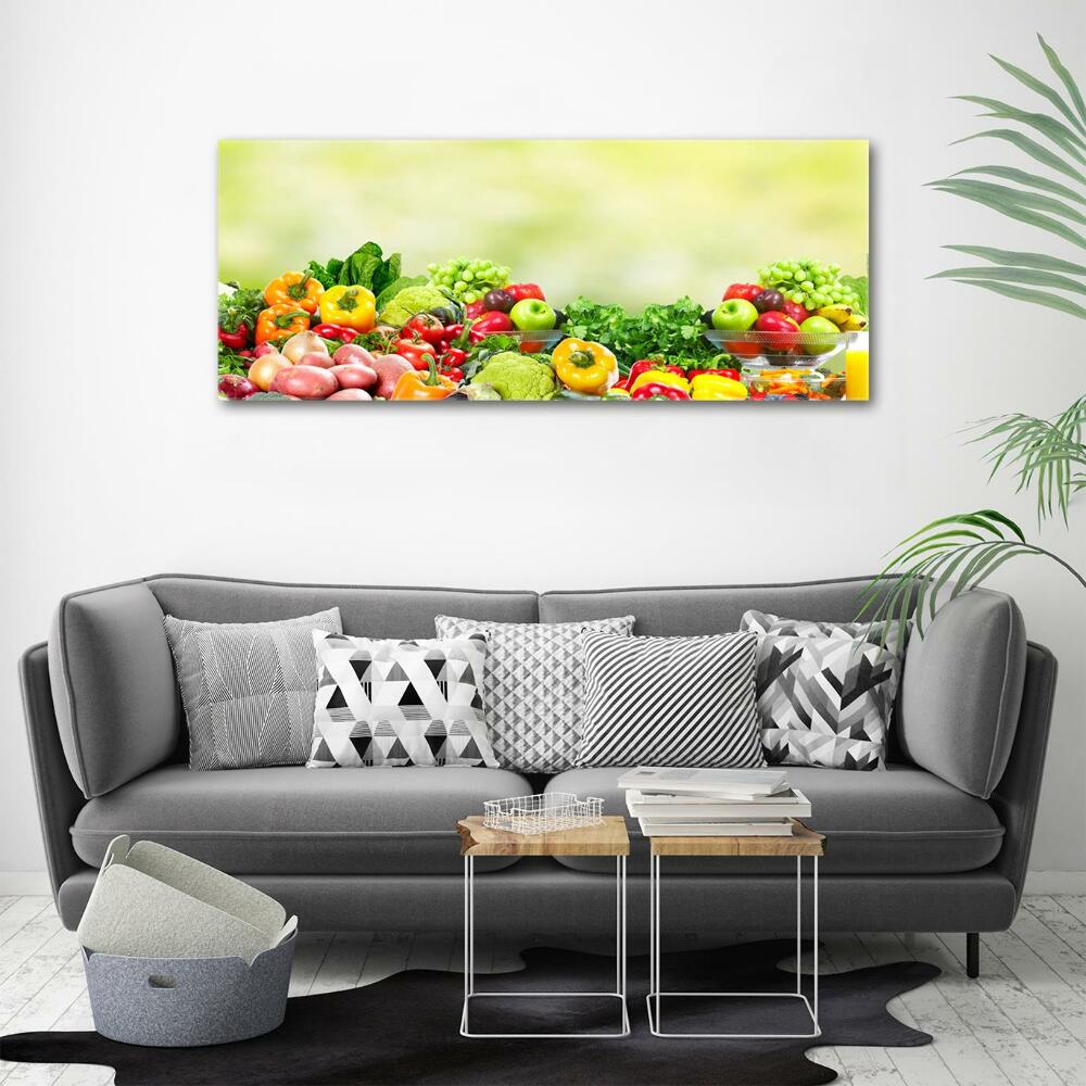 Tableau imprimé sur verre Fruits et légumes