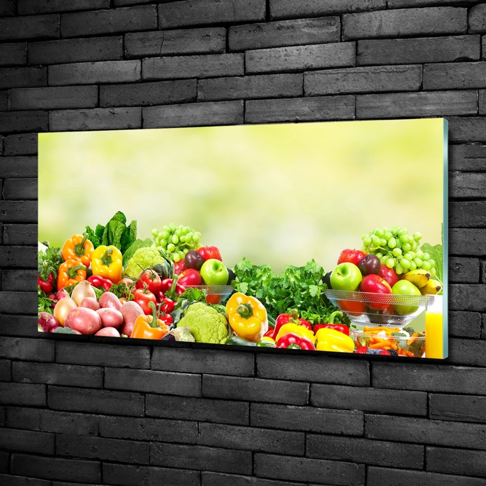 Tableau imprimé sur verre Fruits et légumes