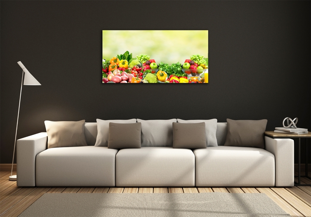 Tableau imprimé sur verre Fruits et légumes