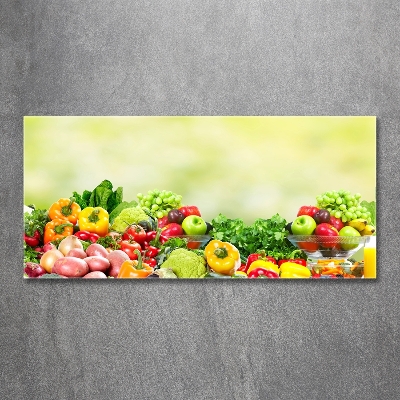 Tableau imprimé sur verre Fruits et légumes