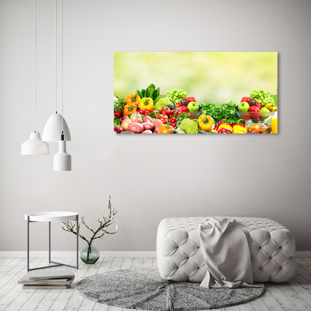 Tableau imprimé sur verre Fruits et légumes