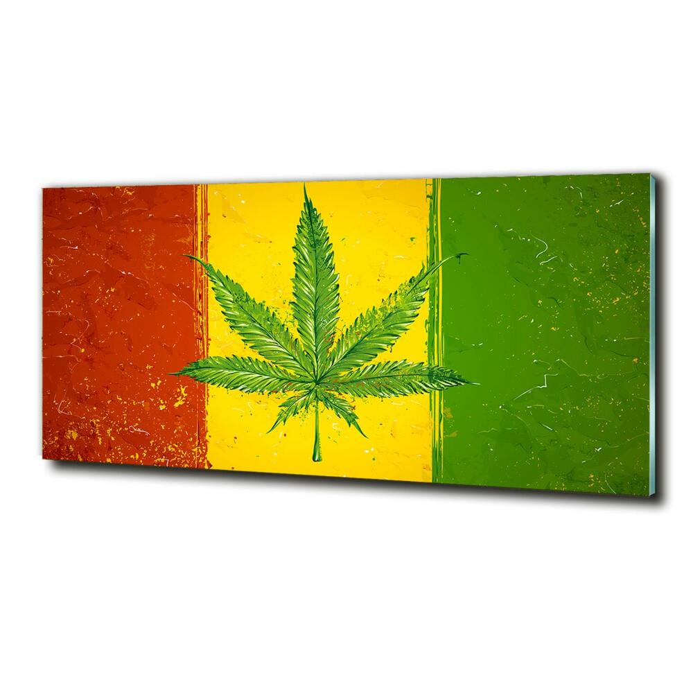 Tableau verre imprimé Drapeau rasta