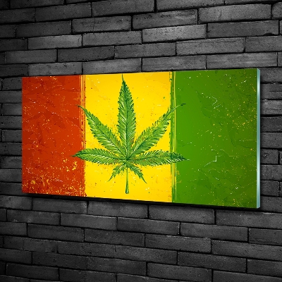 Tableau verre imprimé Drapeau rasta