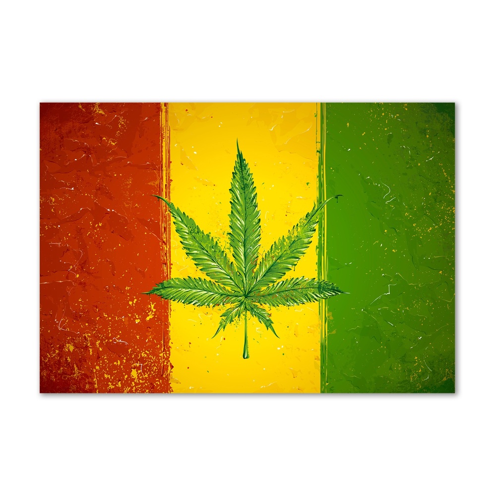 Tableau verre imprimé Drapeau rasta