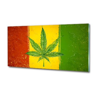 Tableau verre imprimé Drapeau rasta